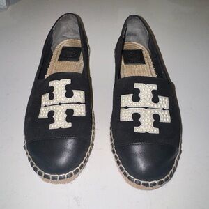 Tory Burch Black and White Espadrilles